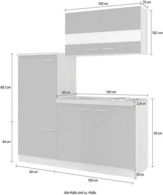 RESPEKTA Küchenzeile »Gand«, mit E-Geräten, Breite 160 cm-Küchenzeilen-Inspirationen