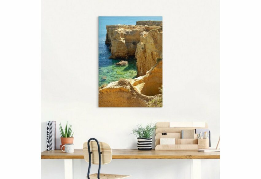 Artland Wandbild »Sandsteinfelsen Algarveküste«, Felsen (1 Stück), in vielen Größen & Produktarten - Alubild / Outdoorbild für den Außenbereich, Leinwandbild, Poster, Wandaufkleber / Wandtattoo auch für Badezimmer geeignet-Bilder-Ideen für dein Zuhause von Home Trends