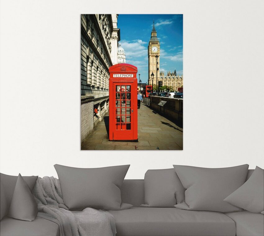 Artland Wandbild »London Telefonzelle«, Gebäude (1 Stück), in vielen Größen & Produktarten - Alubild / Outdoorbild für den Außenbereich, Leinwandbild, Poster, Wandaufkleber / Wandtattoo auch für Badezimmer geeignet-Bilder-Ideen für dein Zuhause von Home Trends