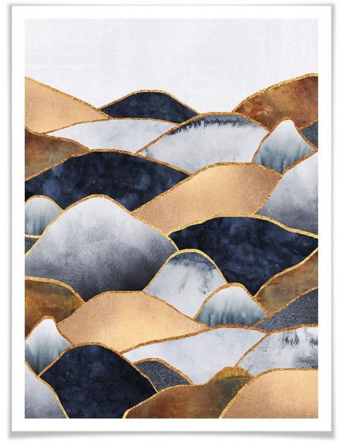 Wall-Art Poster »Goldene Hügel«, Landschaften (1 Stück)-Bilder-Inspirationen