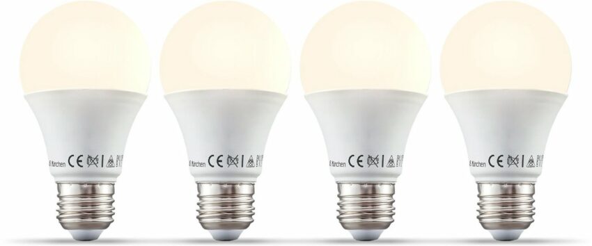 B.K.Licht LED-Leuchtmittel, E27, 4 Stück, Warmweiß, Smart Home LED-Lampe RGB WiFi App-Steuerung dimmbar Glühbirne 9W 806 Lumen-Leuchtmittel-Ideen für dein Zuhause von Home Trends
