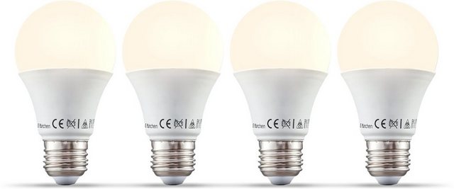 B.K.Licht LED-Leuchtmittel, E27, 4 Stück, Warmweiß, Smart Home LED-Lampe RGB WiFi App-Steuerung dimmbar Glühbirne 9W 806 Lumen-Leuchtmittel-Inspirationen