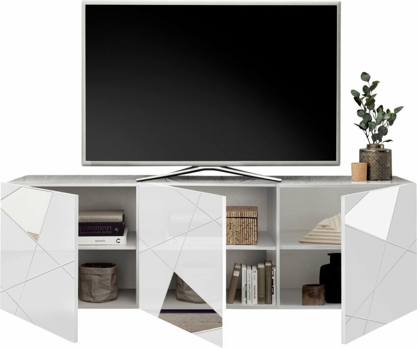 LC Lowboard »Vittoria Lowboard«, Breite 181 cm, Front mit Siebdruck und Spiegel-Lowboards-Ideen für dein Zuhause von Home Trends