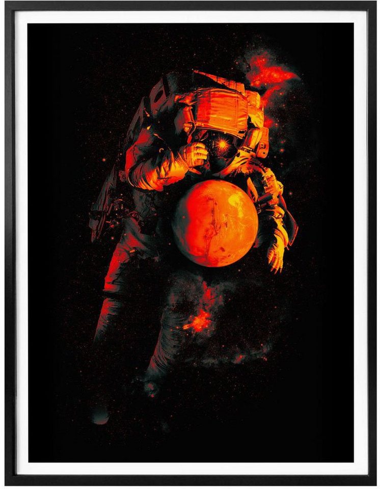 Wall-Art Poster »Astronaut Schwarz Mars Weltall«, Astronaut (1 Stück), Poster, Wandbild, Bild, Wandposter-Bilder-Ideen für dein Zuhause von Home Trends
