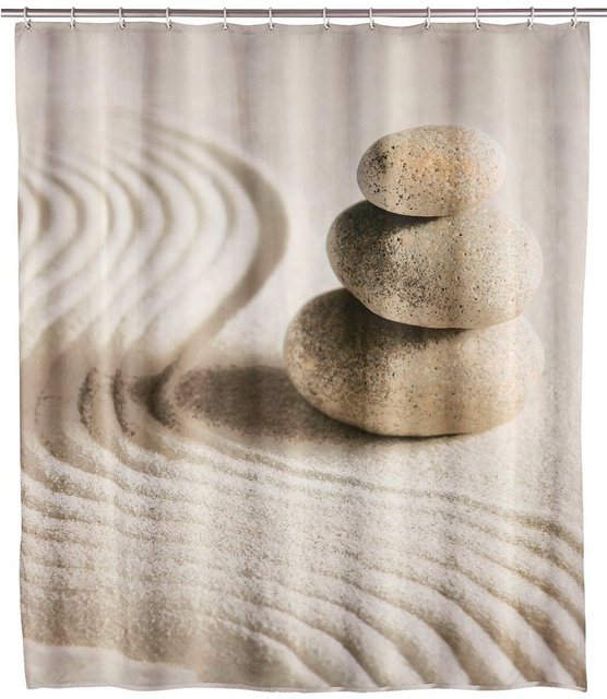 WENKO Duschvorhang »Sand and Stone« Breite 180 cm, Höhe 200 cm-Duschvorhänge-Inspirationen
