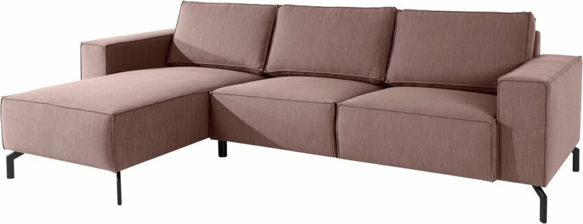 OTTO products Ecksofa »Cilla«, markante Faltnaht, wahlweise Feinstruktur aus recyceltem Material oder Dickleder: nachhaltiges Premiumleder mit Olivenblattgerbung-Sofas-Ideen für dein Zuhause von Home Trends