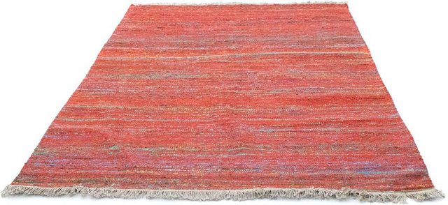 Wollteppich »Kelim Teppich handgewebt orange«, morgenland, rechteckig, Höhe 6 mm, Kurzflor-Teppiche-Inspirationen