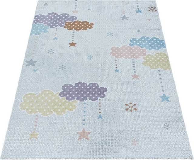 Kinderteppich »LUCKY 3611«, Ayyildiz, rechteckig, Höhe 11 mm, Kinder Wolken Sterne Motivteppich-Teppiche-Inspirationen