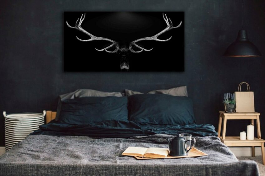 Spiegelprofi GmbH Deco-Panel »Deer antlers«, Hirsch, Hirschbilder (1 Stück), hochwertiger Kunstdruck-Bilder-Ideen für dein Zuhause von Home Trends