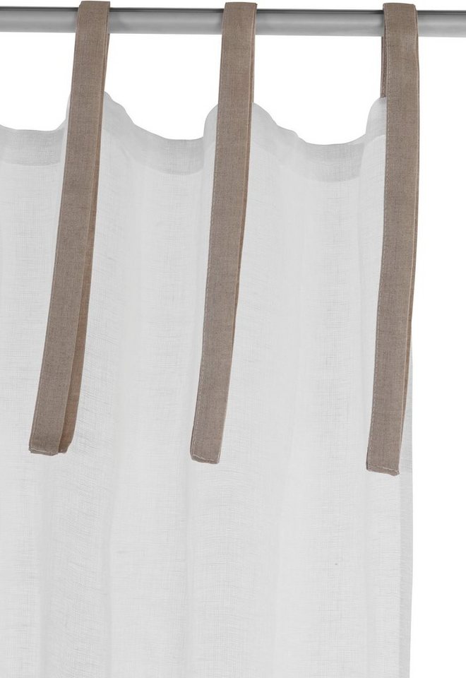 Bindegardine »LINEN«, 170QM, Bindebänder (1 Stück)-Gardinen-Ideen für dein Zuhause von Home Trends