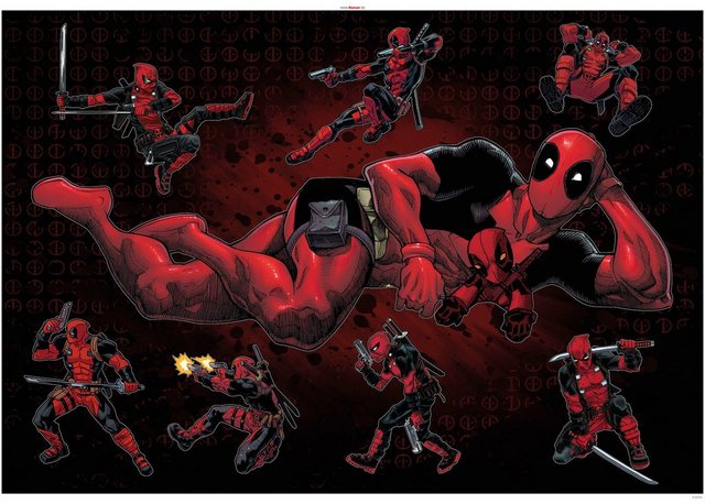 Komar Wandtattoo »Deadpool Posing« (8 Stück), 100 x 70 cm-Wandtattoos-Inspirationen
