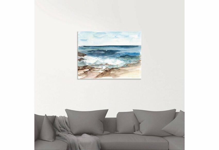 Artland Glasbild »Wasserfarben Küste V«, Küste (1 Stück)-Bilder-Ideen für dein Zuhause von Home Trends