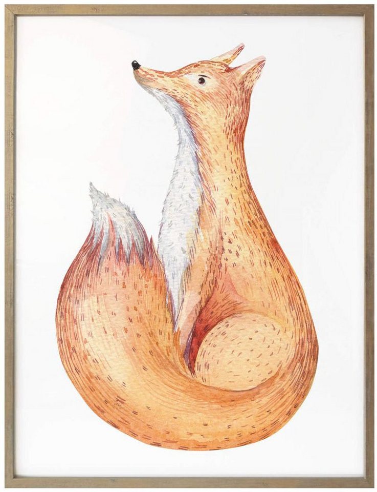 Wall-Art Poster »Waldtiere Fuchs«, Tiere (1 Stück), Poster, Wandbild, Bild, Wandposter-Bilder-Ideen für dein Zuhause von Home Trends