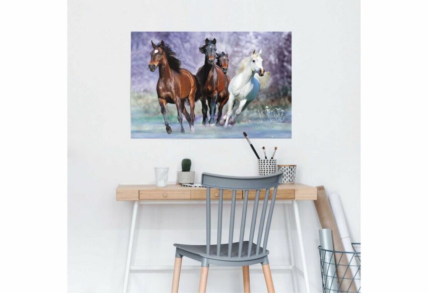 Reinders! Poster »Pferde Tier - Galopp - Pferd Schimmel - Pferd Braun«, (1 Stück)-Bilder-Ideen für dein Zuhause von Home Trends