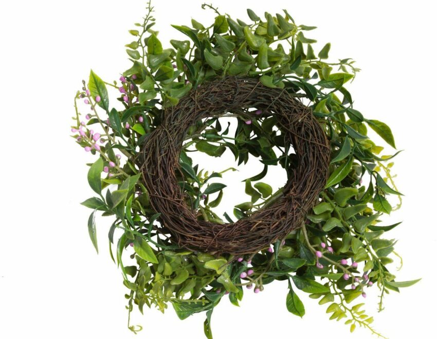 Kunstkranz »Grünblätter Kranz« Grünblätter, Botanic-Haus, Höhe 8 cm-Kunstpflanzen-Ideen für dein Zuhause von Home Trends