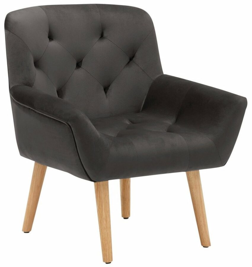 Home affaire Sessel »Sami«, aus schönem weichen Velvet Bezug und Knopfsteppung auf der Sitz- und Rückenfläche, Sitzhöhe 40 cm-Sessel-Ideen für dein Zuhause von Home Trends