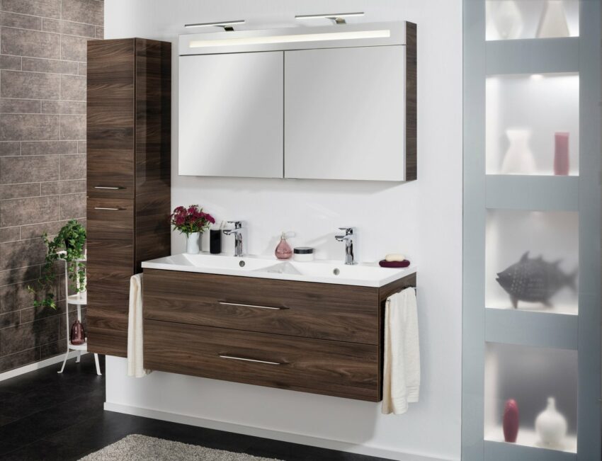FACKELMANN Spiegelschrank »CL 120 - Ulme-Madera« Breite 120 cm, 2 Türen, doppelseitig verspiegelt-Schränke-Ideen für dein Zuhause von Home Trends