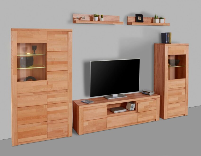 Premium collection by Home affaire Wohnwand »Burani«, (Set, 4-St), teilmassives Holz-Wohnwände-Ideen für dein Zuhause von Home Trends