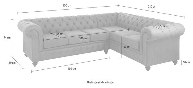 Premium collection by Home affaire Chesterfield-Sofa »Chesterfield«, mit Knopfheftung, auch in Leder-Sofas-Inspirationen