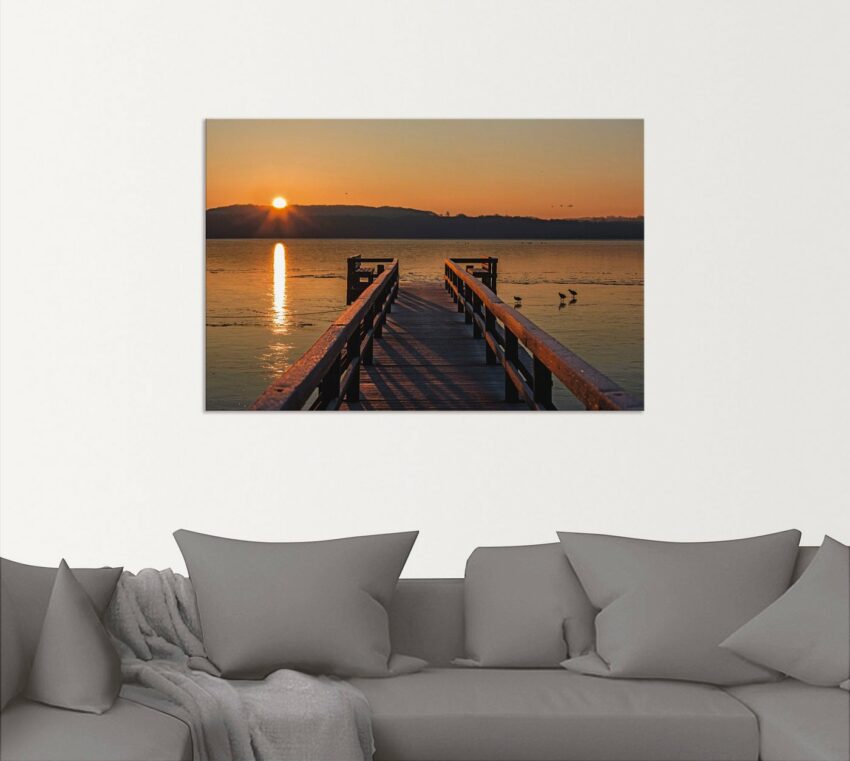 Artland Wandbild »Früh morgens am Ratzeburger See«, Sonnenaufgang & -untergang (1 Stück), in vielen Größen & Produktarten - Alubild / Outdoorbild für den Außenbereich, Leinwandbild, Poster, Wandaufkleber / Wandtattoo auch für Badezimmer geeignet-Bilder-Ideen für dein Zuhause von Home Trends