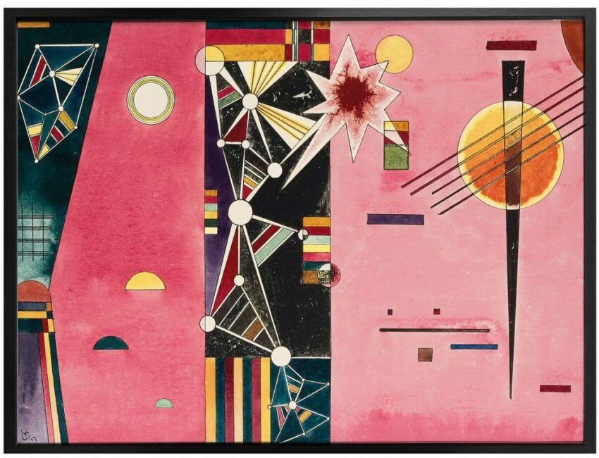 Wall-Art Poster »Kandinsky abstrakte Kunst Rosa Rot«, Abstrakt (1 Stück), Poster, Wandbild, Bild, Wandposter-Bilder-Ideen für dein Zuhause von Home Trends