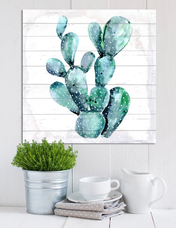 queence Holzbild »Kaktus«-Bilder-Ideen für dein Zuhause von Home Trends