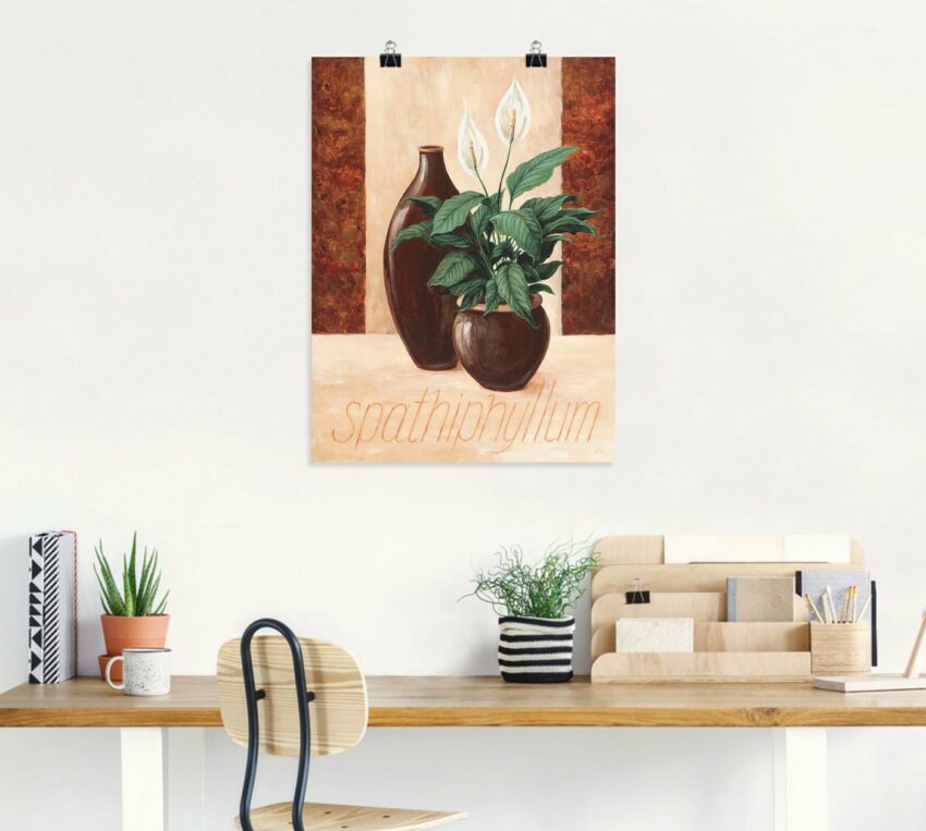 Artland Wandbild »Spathiphyllum - Einblatt«, Pflanzenbilder (1 Stück), in vielen Größen & Produktarten - Alubild / Outdoorbild für den Außenbereich, Leinwandbild, Poster, Wandaufkleber / Wandtattoo auch für Badezimmer geeignet-Bilder-Ideen für dein Zuhause von Home Trends