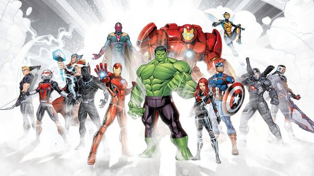 Komar Fototapete »Avengers Unite«, glatt, bedruckt, Comic, Retro, mehrfarbig, BxH: 500x280 cm-Tapeten-Inspirationen