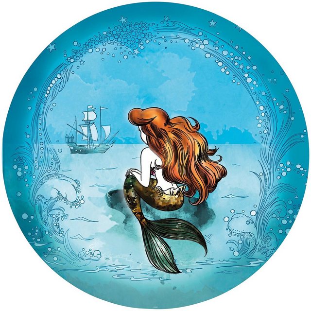 Komar Fototapete »Ariel Dreaming«, glatt, bedruckt, Comic, Retro, mehrfarbig, BxH: 128x128 cm, selbstklebend-Tapeten-Inspirationen