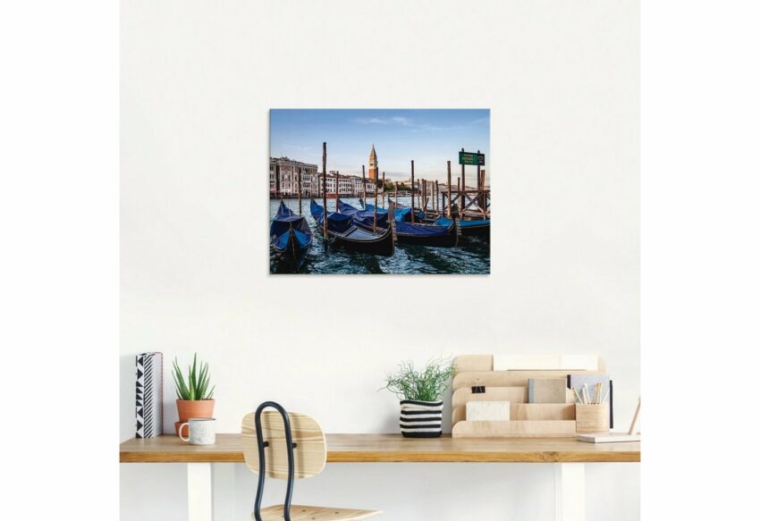 Artland Glasbild »Venedig Canal Grande mit Gondeln«, Boote & Schiffe (1 Stück)-Bilder-Ideen für dein Zuhause von Home Trends