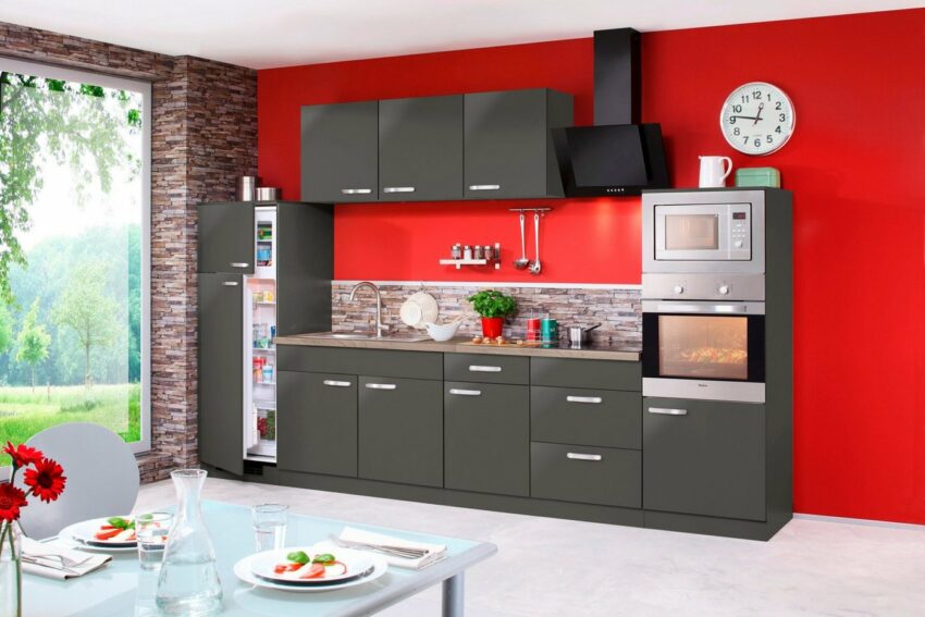 wiho Küchen Küchenzeile »Kansas«, mit E-Geräten, Breite 330 cm-Küchenzeilen-Ideen für dein Zuhause von Home Trends