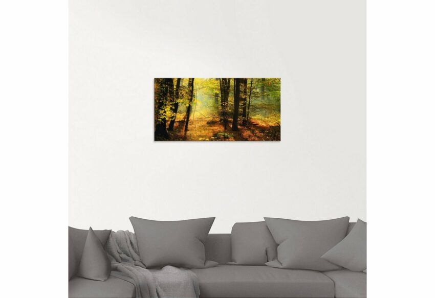 Artland Glasbild »Herbstlicht im Wald«, Wald (1 Stück)-Bilder-Ideen für dein Zuhause von Home Trends