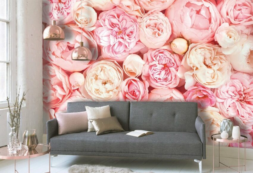 living walls Fototapete »Designwalls Roses«, glatt, (5 St)-Tapeten-Ideen für dein Zuhause von Home Trends