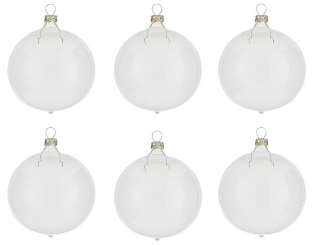Thüringer Glasdesign Weihnachtsbaumkugel »Transparent« (6 Stück)-Weihnachtskugeln-Inspirationen