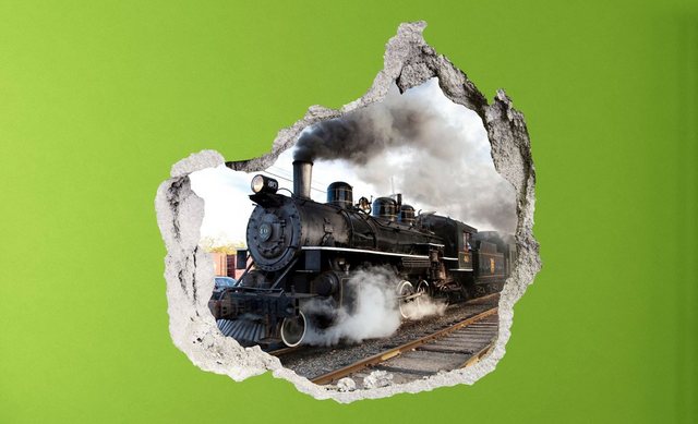 Conni Oberkircher´s Wandsticker »Train - Dampflock«, selbstklebend, Zug, Eisenbahn-Wandtattoos-Inspirationen