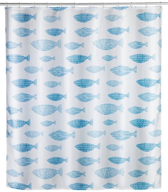 WENKO Duschvorhang »Aquamarin« Breite 180 cm, Höhe 200 cm, Textil (Polyester)-Duschvorhänge-Inspirationen