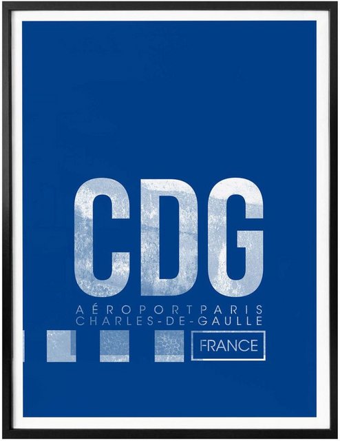Wall-Art Poster »Wandbild CDG Flughafen Paris«, Flughafen (1 Stück), Poster, Wandbild, Bild, Wandposter-Bilder-Inspirationen