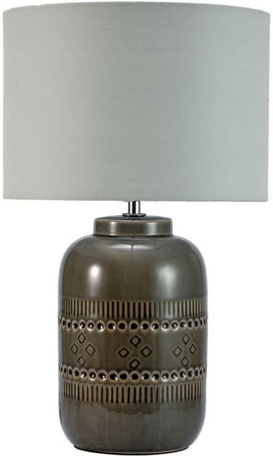 Timbers Tischleuchte »Billings«, Modern American Living, Tischlampe mit Textilschirm, Keramikfuß-Lampen-Inspirationen