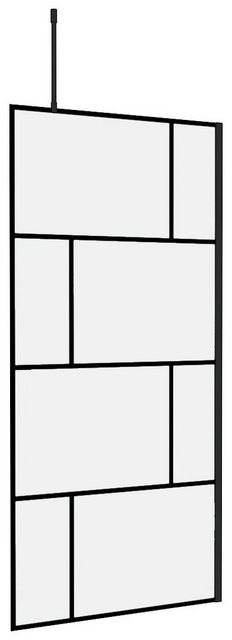 Marwell Walk-in-Dusche »Bricks«, Einscheibensicherheitsglas, (2 tlg), 90 x 195 cm, inkl. Haltestange für Deckenmontage-Duschkabinen-Inspirationen