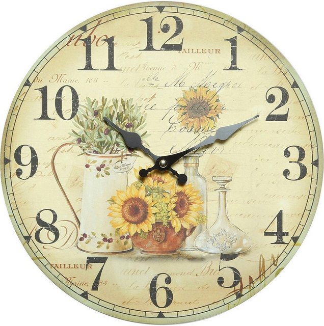 Ambiente Haus Wanduhr »Sonnenblume Wanduhr 28cm«-Uhren-Inspirationen