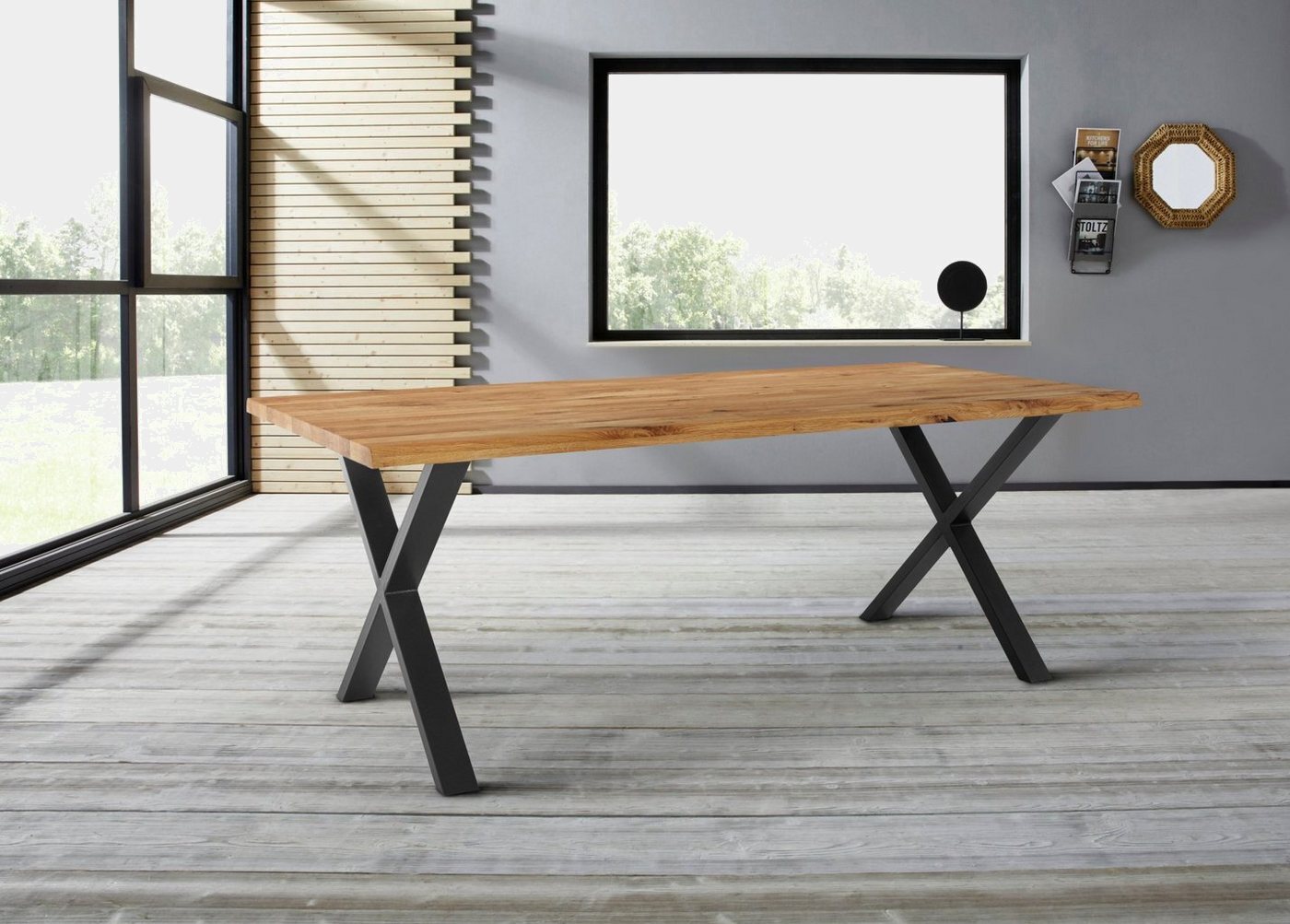 Homexperts Baumkantentisch »Lesley«, Breite 160 oder 200 cm, mit natürlich verlaufender Baumkante-Tische-Ideen für dein Zuhause von Home Trends