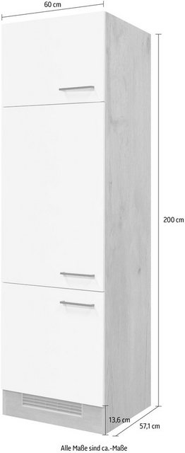 Flex-Well Kühlumbauschrank »Morena« 60 cm breit, 200 cm hoch, inklusive Kühlschrank-Schränke-Inspirationen