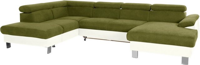 COTTA Polstergarnitur »Komaris«, (Set), Set: bestehend aus Wohnlandschaft und Hocker, Sofa inklusive Kopfteilverstellung, wahlweise mit Bettfunktion und RGB-LED-Beleuchtung-Sofas-Inspirationen