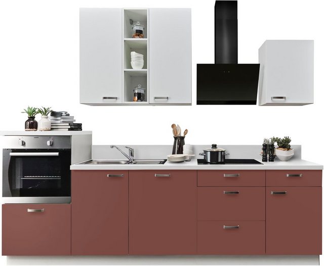 Express Küchen Küchenzeile »Bari«, ohne E-Geräte, mit Soft-Close-Funktion und Vollauszügen, vormontiert, Breite 280 cm-Küchenzeilen-Inspirationen