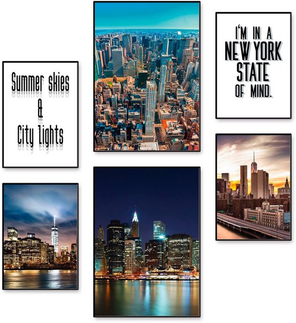 Artland Poster »Die Metropole New York«, Amerika (6 Stück), Poster, Wandbild, Bild, Wandposter-Bilder-Inspirationen