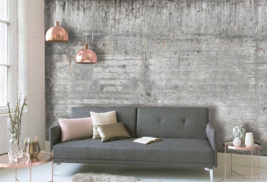 living walls Fototapete »Designwalls Concrete Wall«, glatt, (5 St)-Tapeten-Ideen für dein Zuhause von Home Trends