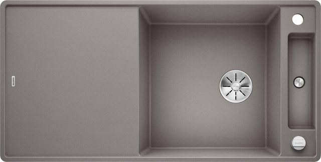 Blanco Granitspüle »AXIA III XL 6 S-F«, eckig, 50/99 cm, (1 St), inklusive gratis Esche-Compound-Brückenschneidebrett-Spülen-Inspirationen