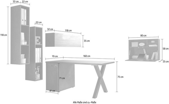 Mäusbacher Büro-Set »Big System Office«, (6-St)-Büromöbel-Sets-Inspirationen