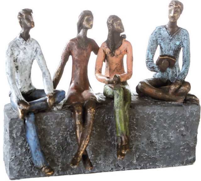 Casablanca by Gilde Dekofigur »Skulptur Network« (1 Stück), Dekoobjekt, Höhe 21 cm, mit Spruchanhänger, Wohnzimmer-Figuren-Inspirationen