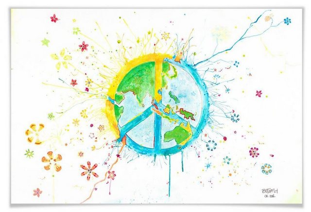 Wall-Art Poster »Peace«, Peace-Zeichen (1 Stück), Poster, Wandbild, Bild, Wandposter-Bilder-Inspirationen